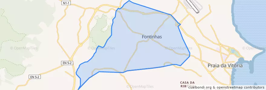 Mapa de ubicacion de Fontinhas.