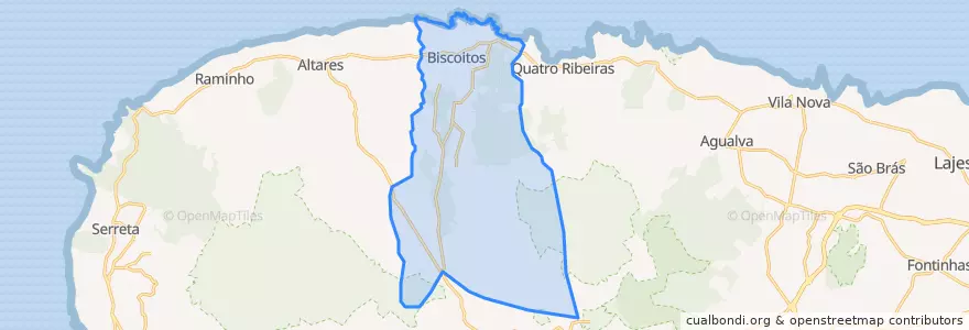 Mapa de ubicacion de Biscoitos.