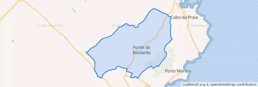 Mapa de ubicacion de Fonte do Bastardo.