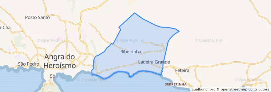 Mapa de ubicacion de Ribeirinha.