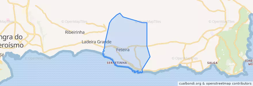Mapa de ubicacion de Feteira.