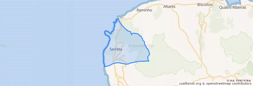 Mapa de ubicacion de Serreta.