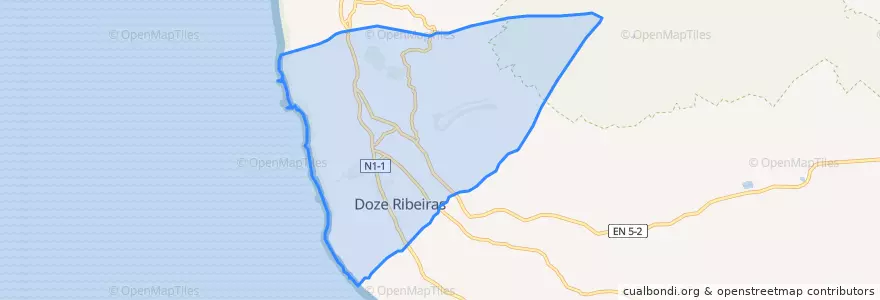 Mapa de ubicacion de Doze Ribeiras.