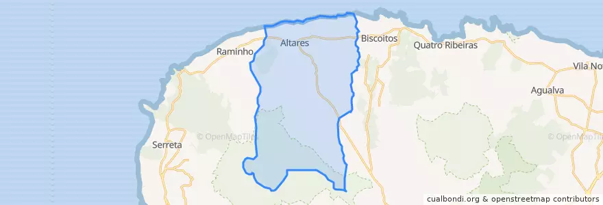 Mapa de ubicacion de Altares.