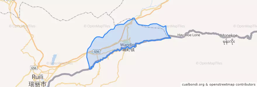 Mapa de ubicacion de 畹町镇.