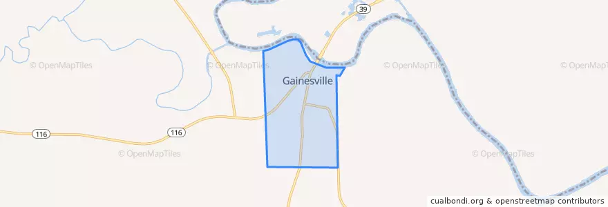 Mapa de ubicacion de Gainesville.