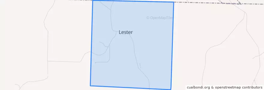 Mapa de ubicacion de Lester.