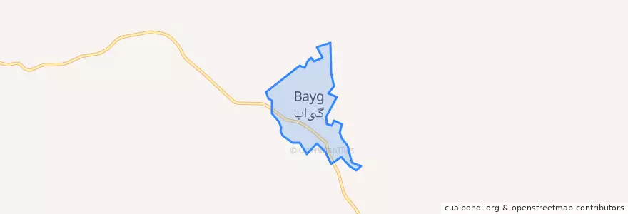 Mapa de ubicacion de شهر بایگ.