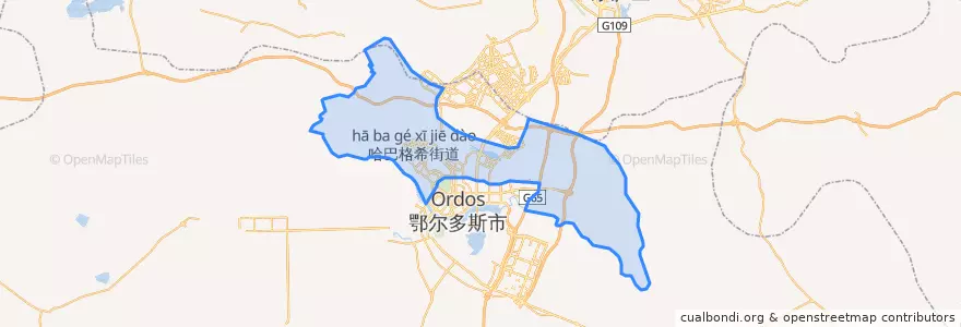 Mapa de ubicacion de 哈巴格希街道.