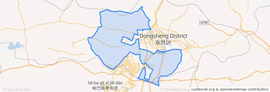 Mapa de ubicacion de 罕台镇.