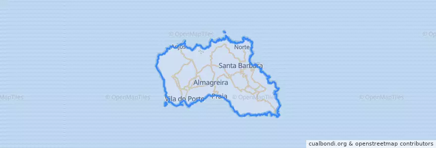 Mapa de ubicacion de Vila do Porto.