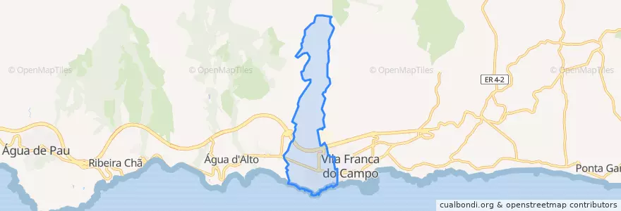 Mapa de ubicacion de Vila Franca do Campo (São Pedro).