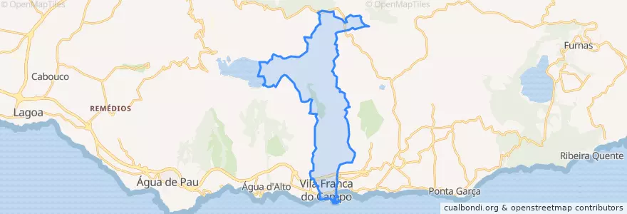 Mapa de ubicacion de Vila Franca do Campo (São Miguel).