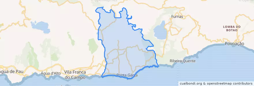 Mapa de ubicacion de Ponta Garça.