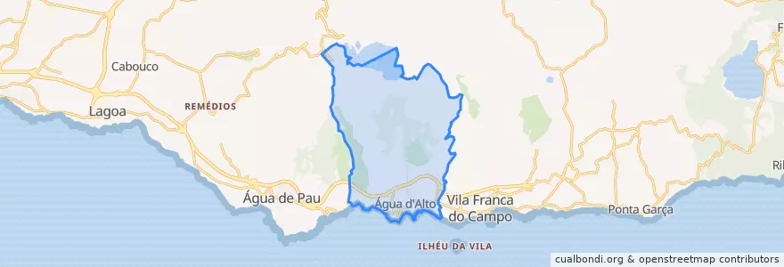 Mapa de ubicacion de Água de Alto.