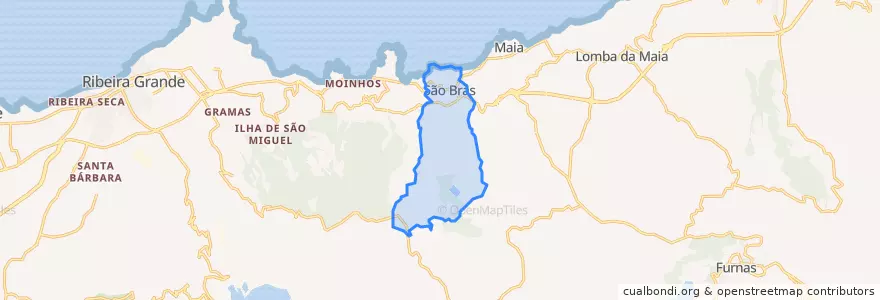 Mapa de ubicacion de São Brás.