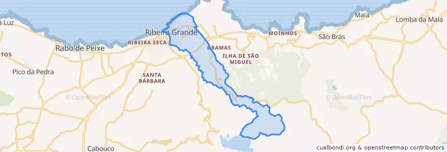 Mapa de ubicacion de Ribeira Grande (Matriz).