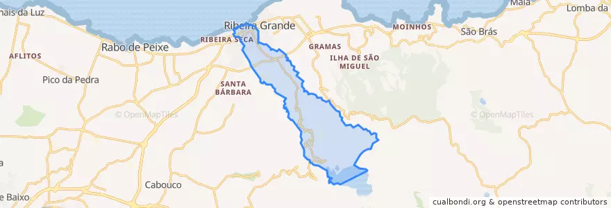 Mapa de ubicacion de Ribeira Grande (Conceição).