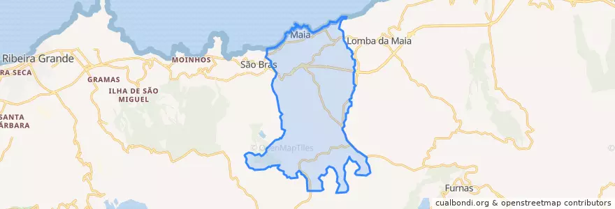 Mapa de ubicacion de Maia.
