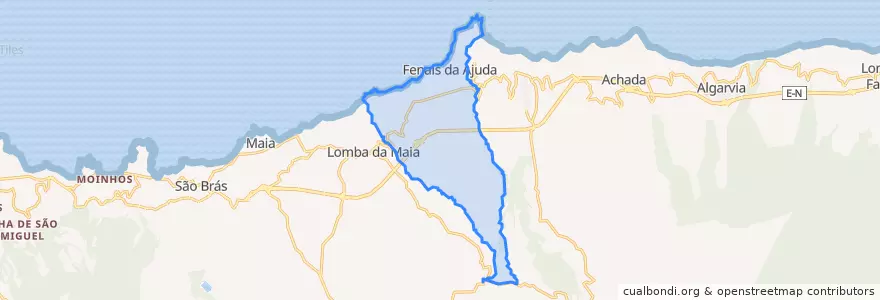 Mapa de ubicacion de Fenais da Ajuda.