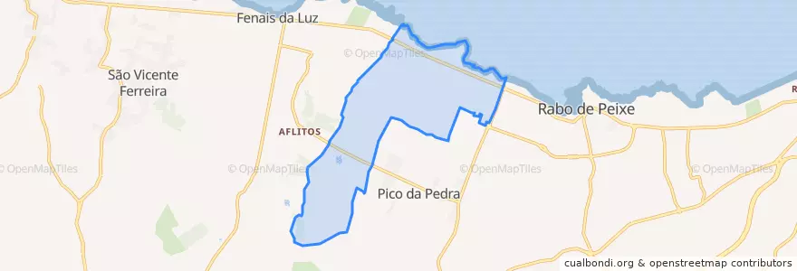 Mapa de ubicacion de Calhetas.