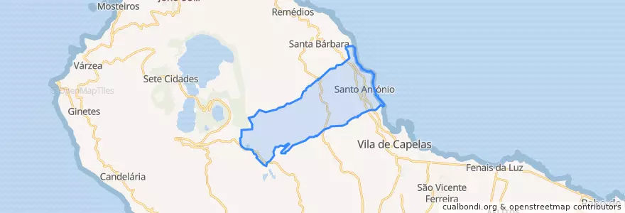Mapa de ubicacion de Santo António.