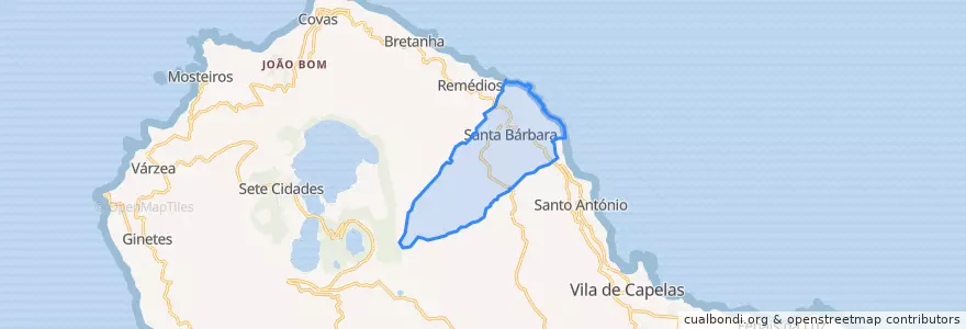 Mapa de ubicacion de Santa Bárbara.