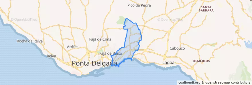 Mapa de ubicacion de Rosto do Cão (São Roque).