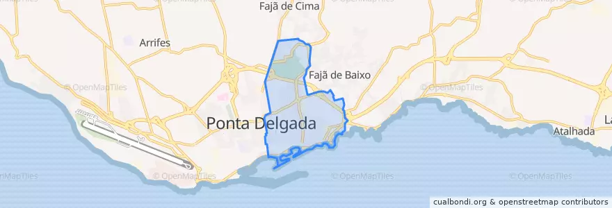 Mapa de ubicacion de Ponta Delgada (São Pedro).