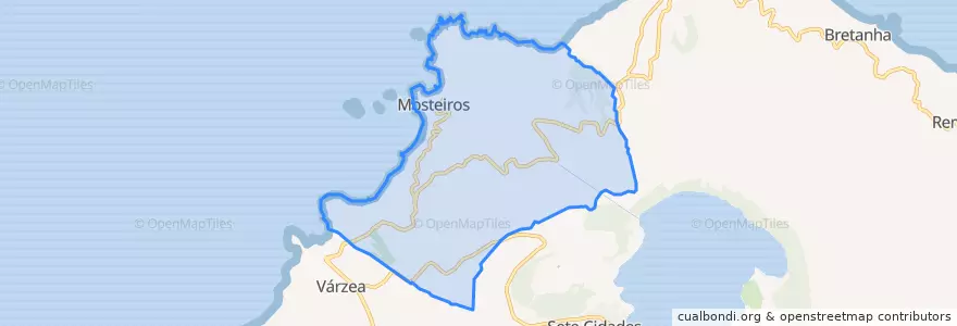 Mapa de ubicacion de Mosteiros.
