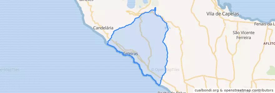 Mapa de ubicacion de Feteiras.