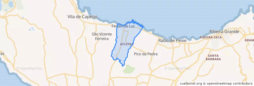 Mapa de ubicacion de Fenais da Luz.