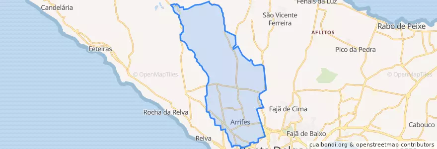 Mapa de ubicacion de Arrifes.