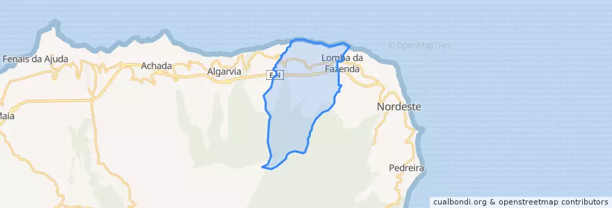 Mapa de ubicacion de São Pedro de Nordestinho.