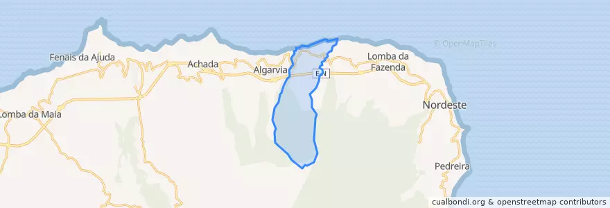 Mapa de ubicacion de Santo António de Nordestinho.