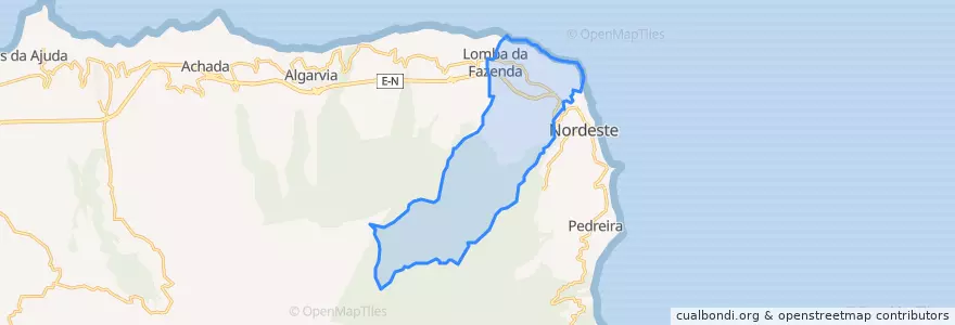 Mapa de ubicacion de Lomba da Fazenda.