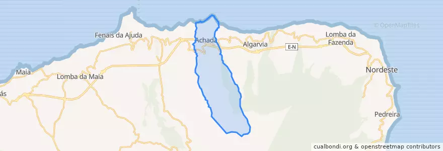 Mapa de ubicacion de Achada.
