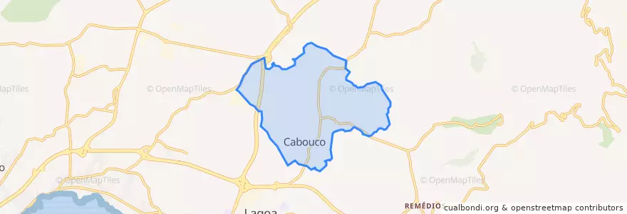 Mapa de ubicacion de Cabouco.