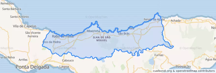 Mapa de ubicacion de Ribeira Grande.