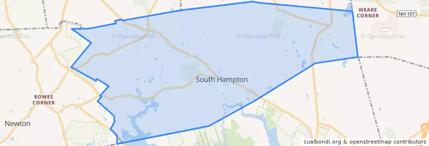 Mapa de ubicacion de South Hampton.