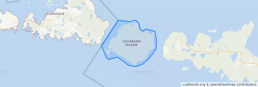 Mapa de ubicacion de Cockburn Island Township.