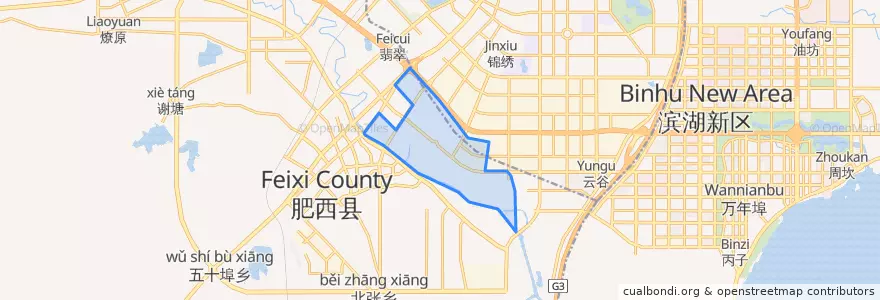 Mapa de ubicacion de 合肥出口加工区.