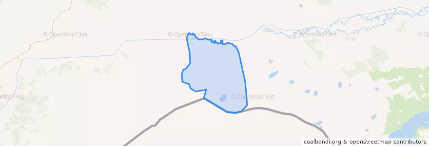 Mapa de ubicacion de Дурулгуйское сельское поселение.