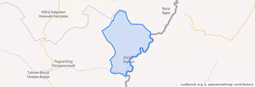 Mapa de ubicacion de Зоргольское сельское поселение.