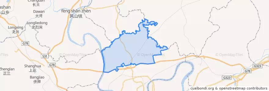 Mapa de ubicacion de Shatang.