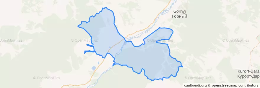 Mapa de ubicacion de Улётовское сельское поселение.