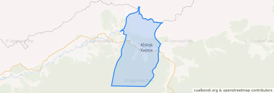 Mapa de ubicacion de Хилокское городское поселение.