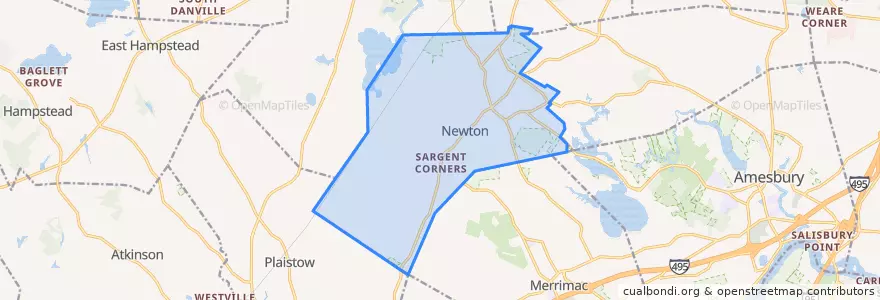 Mapa de ubicacion de Newton.