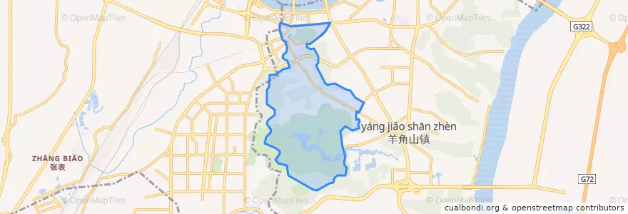 Mapa de ubicacion de Tianma Subdistrict.