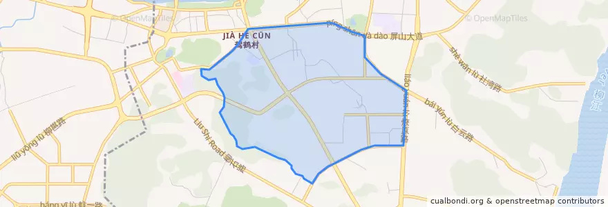 Mapa de ubicacion de 荣军街道.